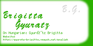 brigitta gyuratz business card